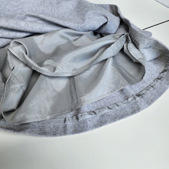 Banana Republic Gray Wool Jewel Yellow Wide Straps Dress Belted Petite 4P - Picture 5 of 16